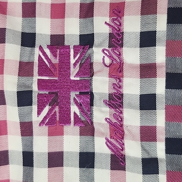 MICHELSON LONDON MENS BUTTON-DOWN PLAID WITH PAISLEY ACCENT CUFFS SIZE MEDIUM - Picture 6 of 11